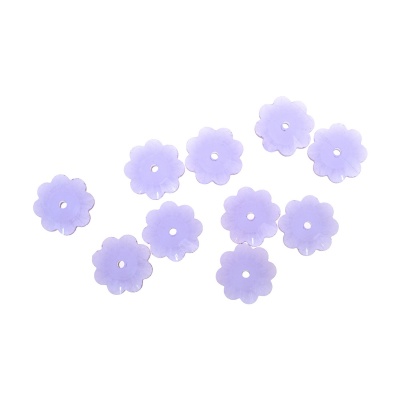 Sklenená korálka, kvetinka 10 mm, fialová 10 ks