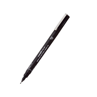 UNI PIN marker, klinový hrot, 1 mm čierny