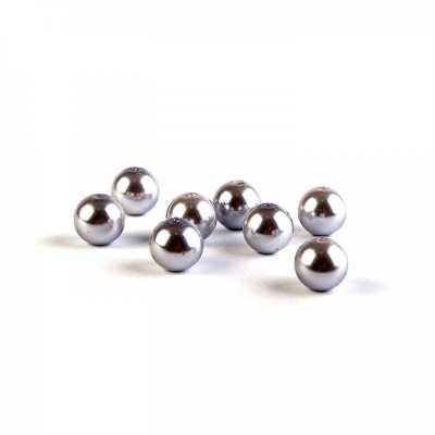 Voskované perly 10 mm strieborná 10 ks