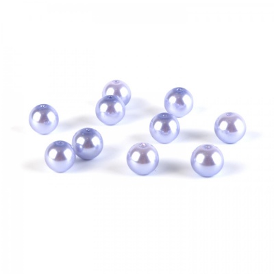 Voskované perly 6 mm svetlá fialová 30 ks