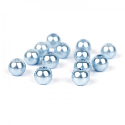 Voskované perly 8 mm modro-sivá 100 ks