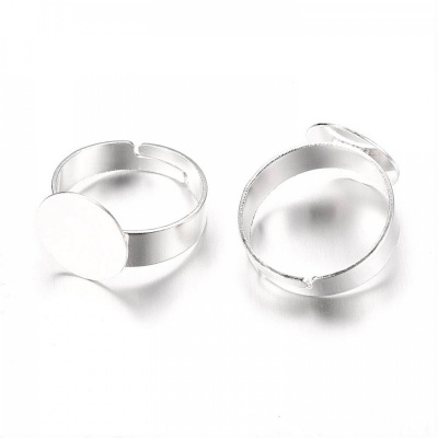 Základ na prsteň plôška 12 mm strieborná