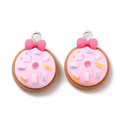 Živicový prívesok, donut s mašličkou