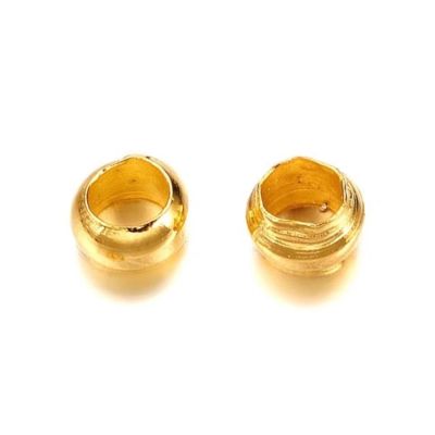 Zatláčací rokajl 2,5 mm zlatá 10 ks