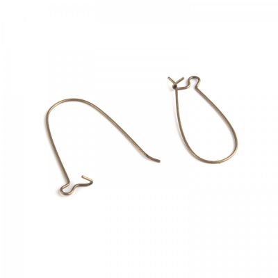 Mechanická náušnica 33 mm starobronz 10 ks