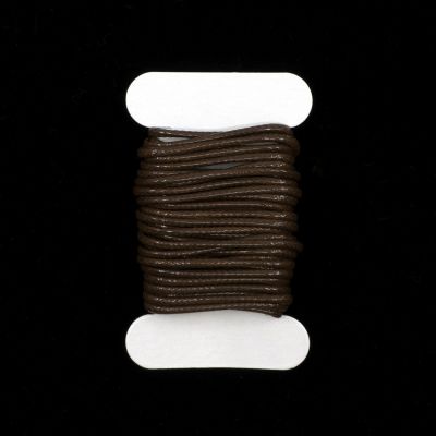 Voskovaná šnúrka 2,5 mm, hnedá lesklá, 1 m