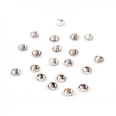Štrasové kamienky ploché, 2,7 mm, priehľadné, 1440 ks