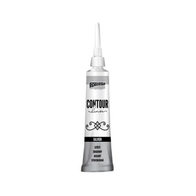 Univerzálna kontúrovacia farba 20 ml metalická strieborná