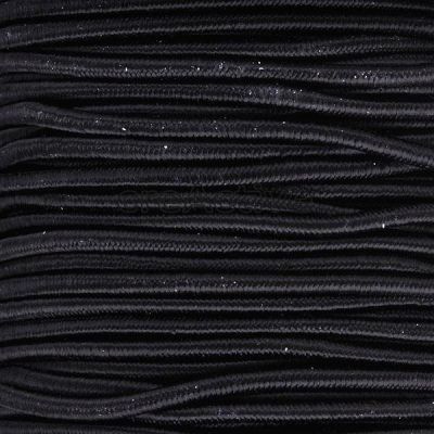 Elastická šnúrka okrúhla, 1 mm, čierna