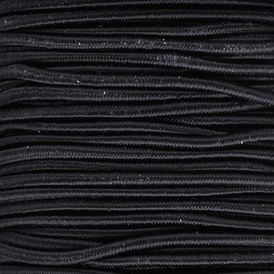 Elastická šnúrka okrúhla, 2 mm, čierna