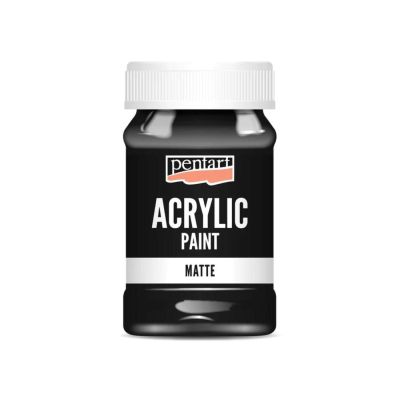 Akrylová farba matná 100 ml, čierna