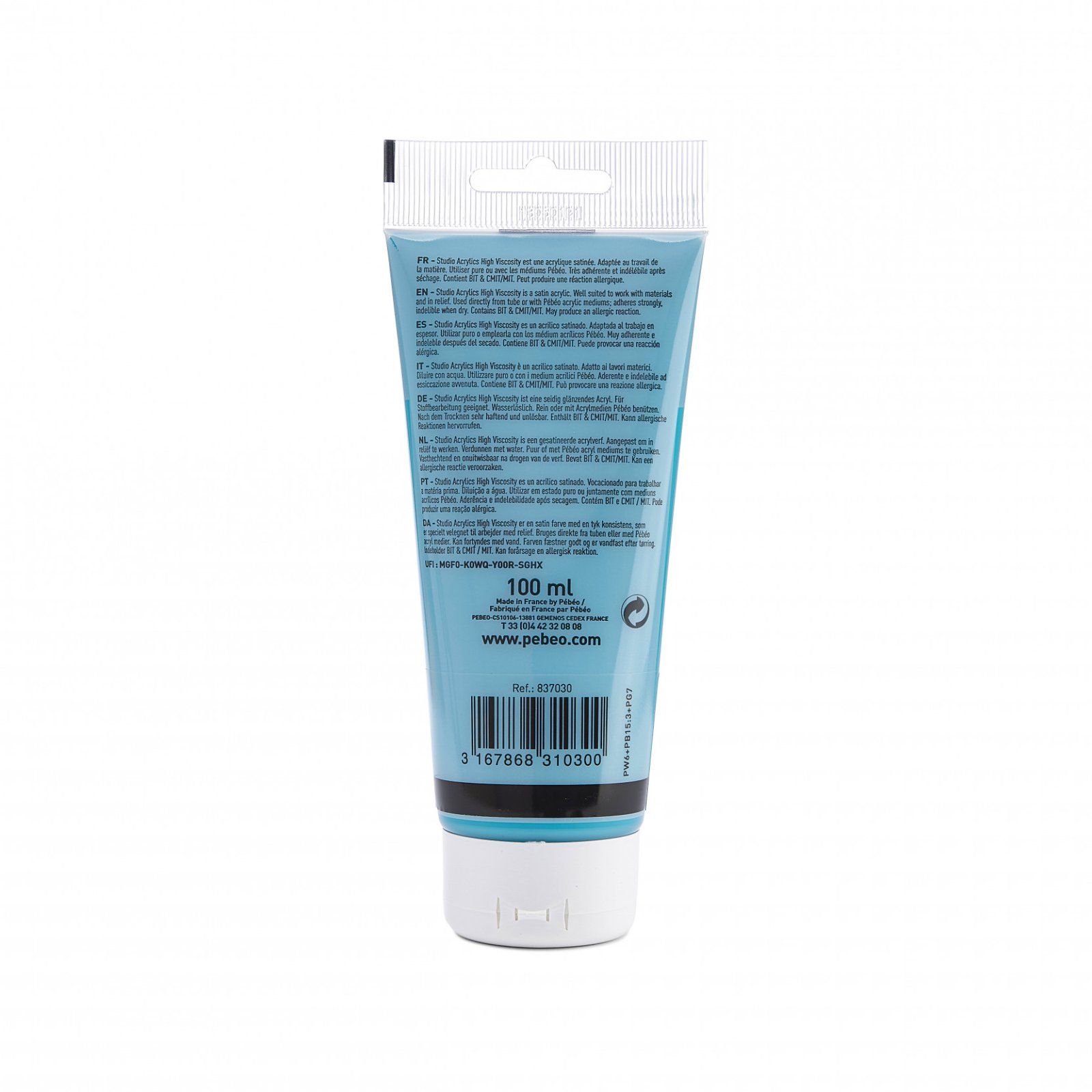 Studio Acrylics 100 ml, 30 Turquoise blue