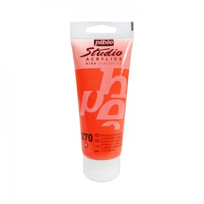 Studio Acrylics 100 ml, 370 Fluorescent Orange