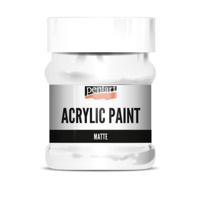 Akrylová farba matná 230 ml, biela