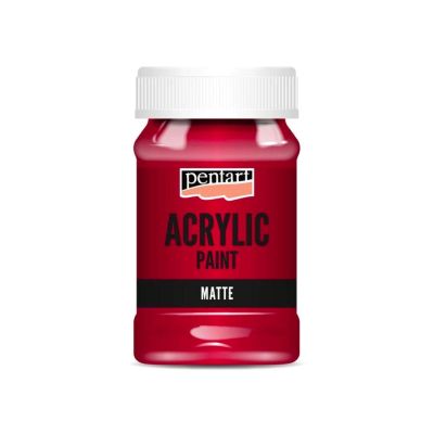 Akrylová farba matná 100 ml, karmínová červená