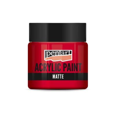 Akrylová farba matná 50 ml, rúžová červená