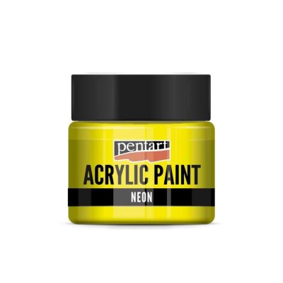 Akrylová farba 30 ml, neónová žltá