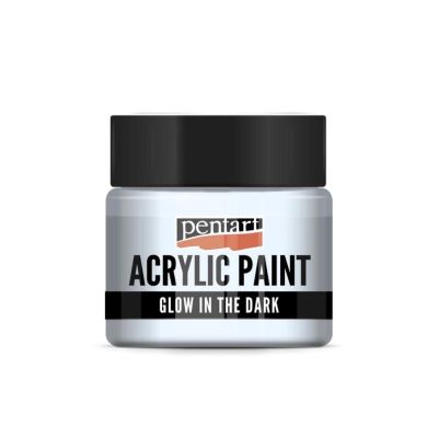 Akrylová farba 30 ml, svieti v tme, svetlá modrá