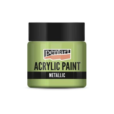Akrylová farba 50 ml, metalická svetlozelená
