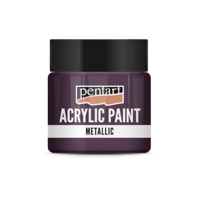 Akrylová farba 50 ml, metalická baklažánová