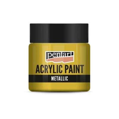 Akrylová farba 50 ml, metalická trblietavá zlatá
