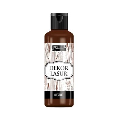 Lazúra na drevo, 80 ml, gaštan
