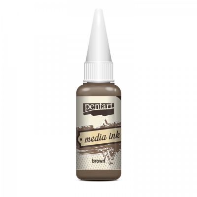 Media Ink atrament 20 ml, hnedá