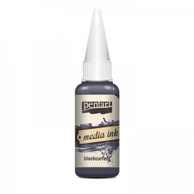 Media Ink atrament 20 ml, čierna ríbezľa