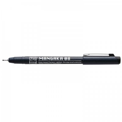 Kuretake, Fixka Mangaka 0.8, 010 Black