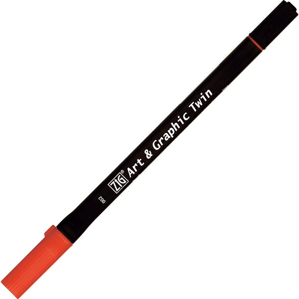 Kuretake, Art & Graphic Twin, 002 Red
