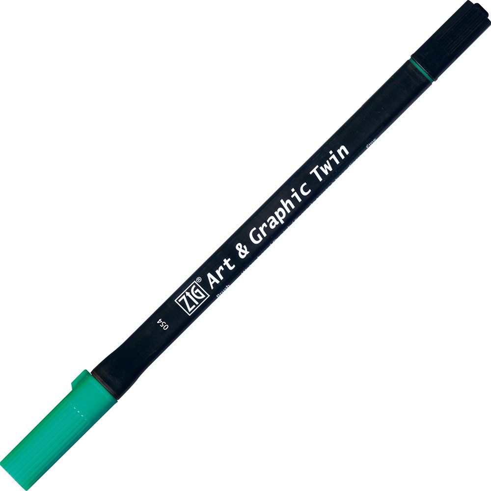 Kuretake, Art & Graphic Twin, 054 Turquoise Green