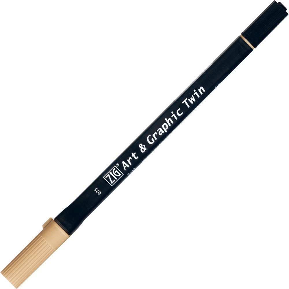 Kuretake, Art & Graphic Twin, 075 Brick Beige