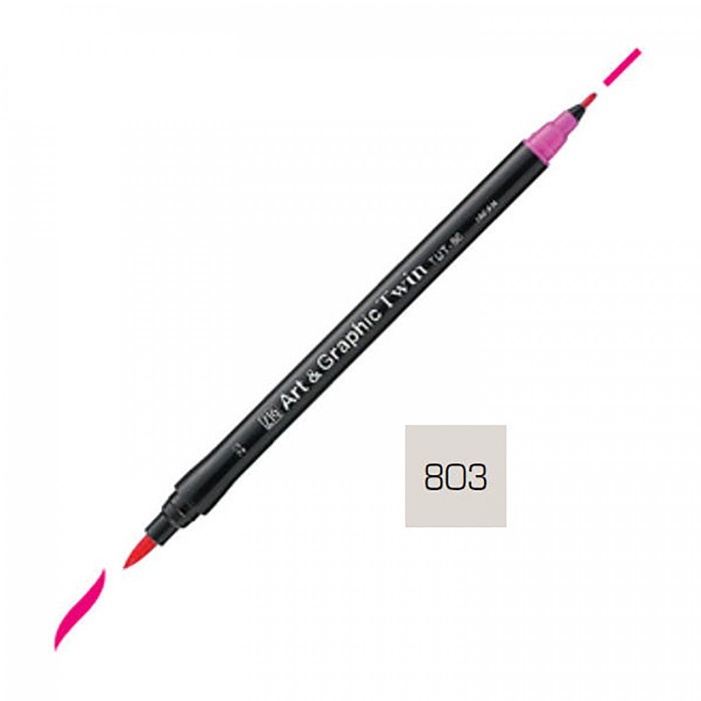 Kuretake, Art & Graphic Twin, 803 Warm Gray 2