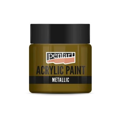Akrylová farba 50 ml, metalická žltá medená