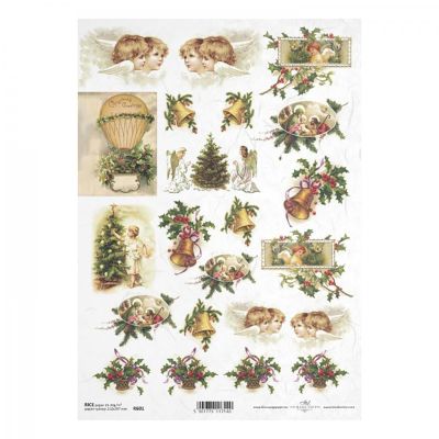 Ryžový papier na decoupage, A4, vianočné motívy 5