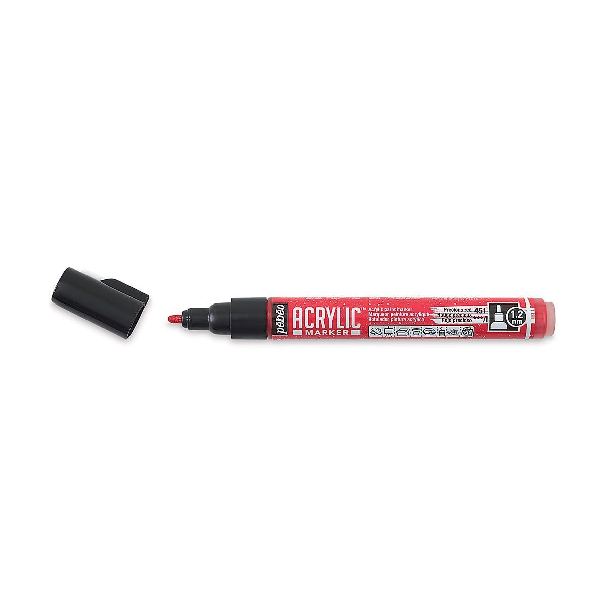 ACRYLIC MARKER 1,2 mm, 51 Glitter red