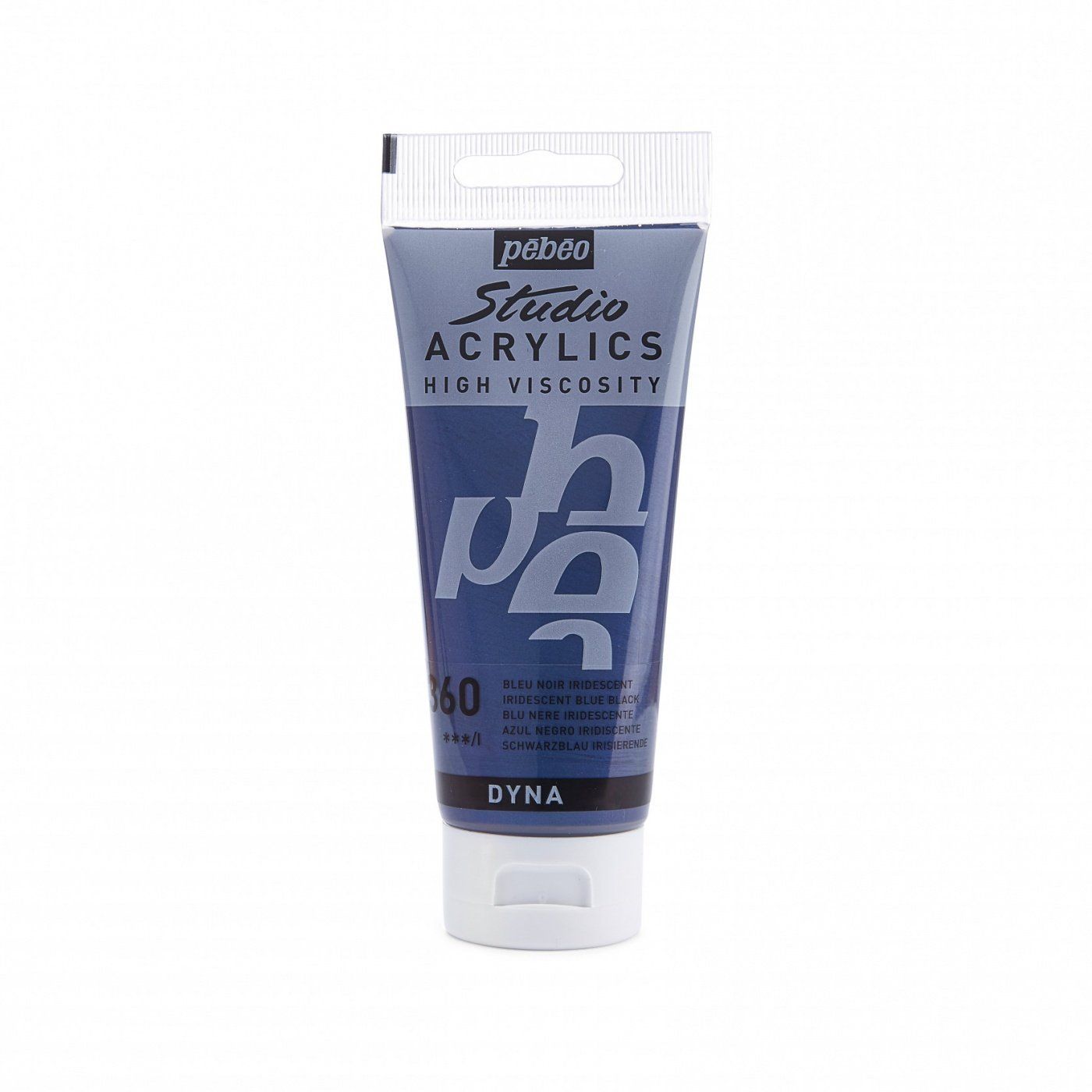 Studio Acrylics 100 ml, 360 Iridescent Blue black