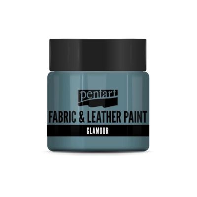 Farba na textil a kožu, glamour, 50 ml, striebornotyrkys