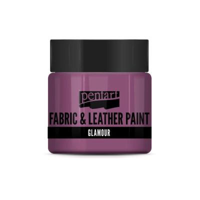 Farba na textil a kožu, glamour, 50 ml, striebornoružová