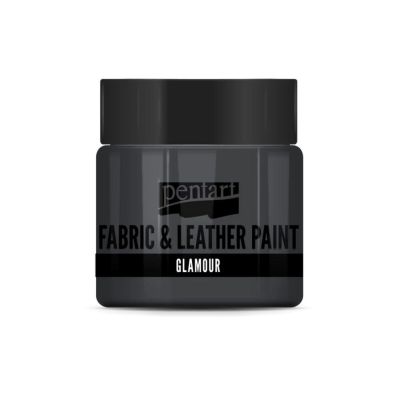 Farba na textil a kožu, glamour, 50 ml, starostrieborná
