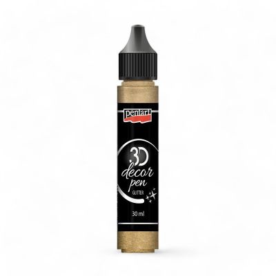 Dekoračné 3D pero, 30 ml, glitrová zlatá