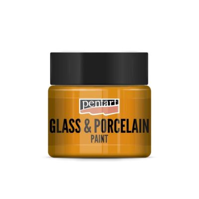 Farba na sklo a porcelán, 30 ml, oranžová