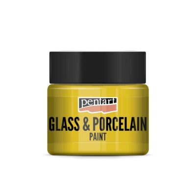 Farba na sklo a porcelán, 30 ml, zlatá