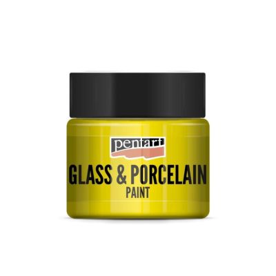 Farba na sklo a porcelán, 30 ml, žltá