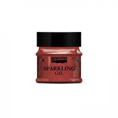 Trblietavý gél, 50 ml, červené zlato