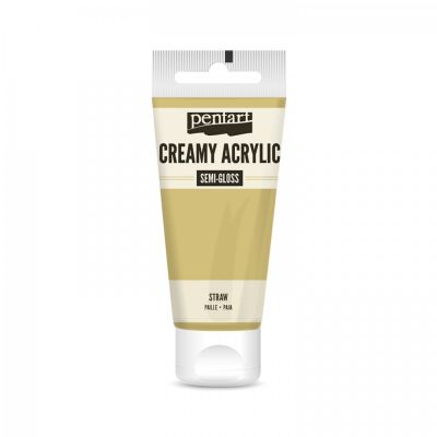 Akrylová farba krémová, pololesklá, slamová, 60 ml