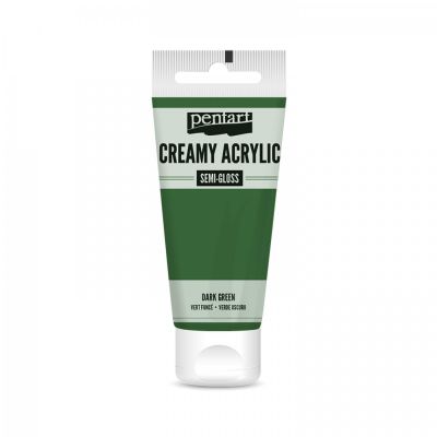 Akrylová farba krémová, pololesklá, zelená, 60 ml