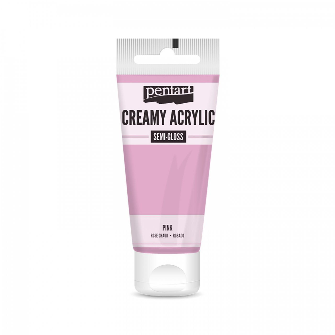 Akrylová farba krémová, pololesklá, ružová, 60 ml