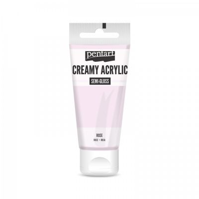 Akrylová farba krémová, pololesklá, ruža, 60 ml