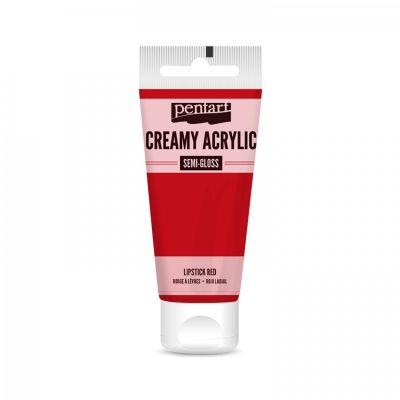 Akrylová farba krémová, pololesklá, rúž, 60 ml